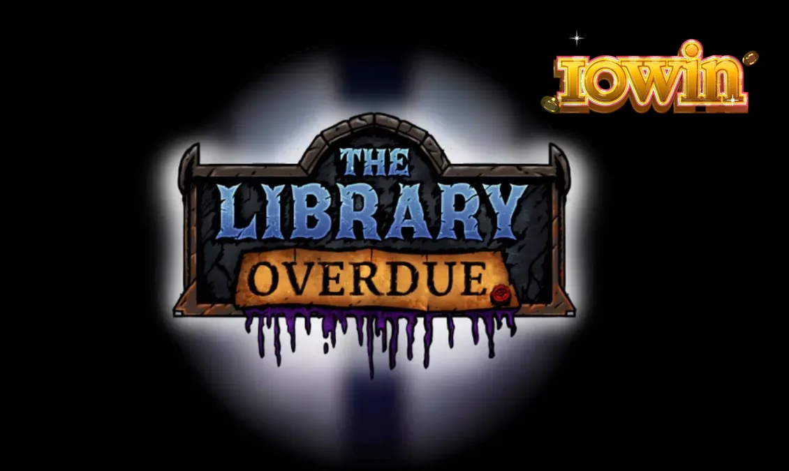 The Library Overdue slot game interface featuring gothic horror elements